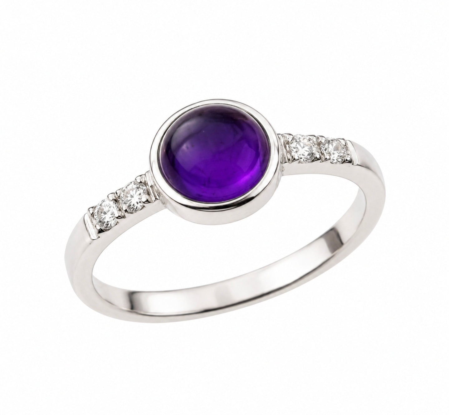 Amethyst Bezel Ring — Ministry of Gems