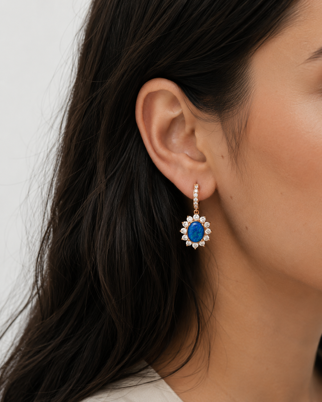 Opal & Diamonds Earrings — Ministry of Gems exclusive design