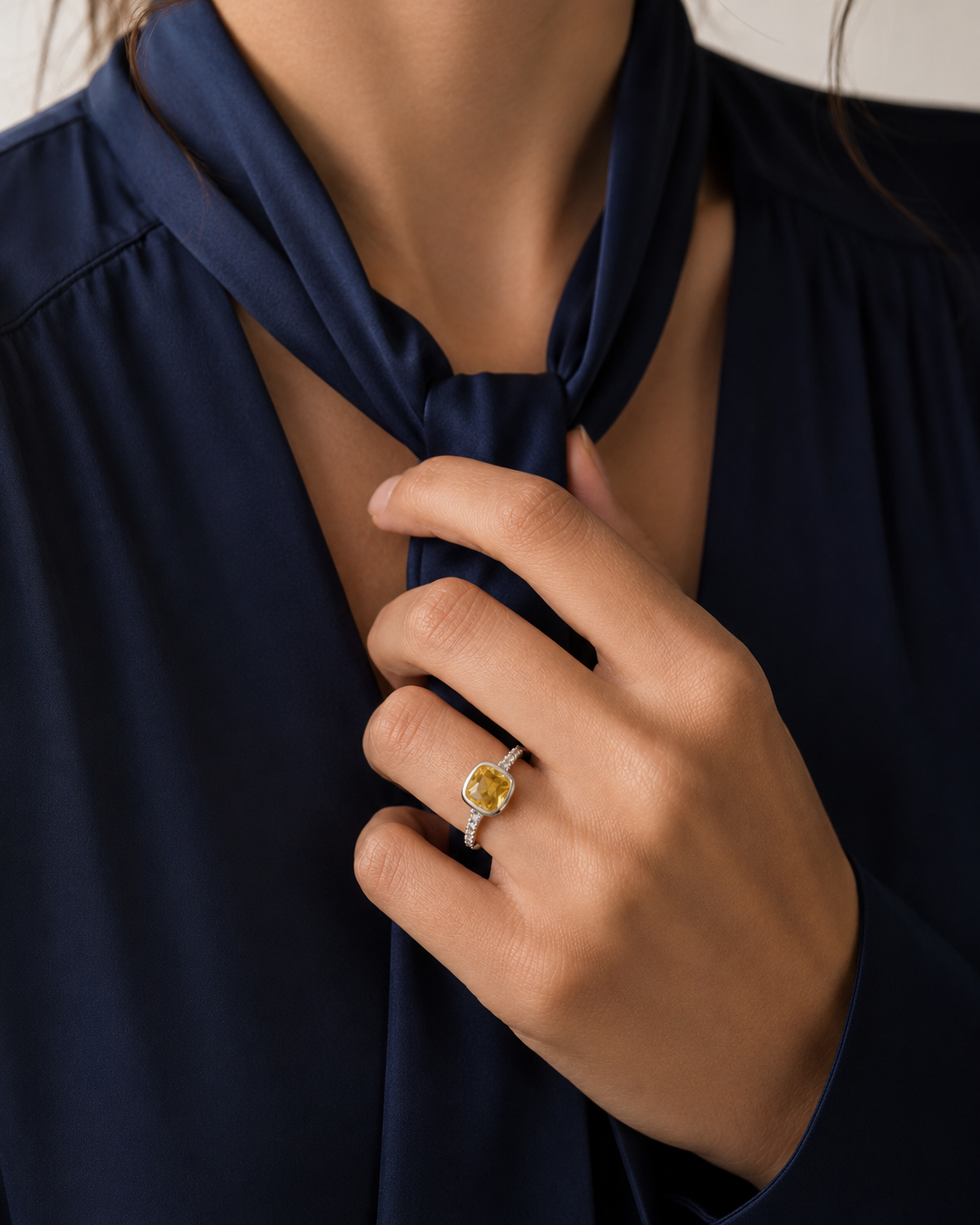 Lemon Quartz Bezel Ring — Ministry of Gems