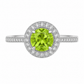 Peridot Double-Halo Ring — Ministry of Gems