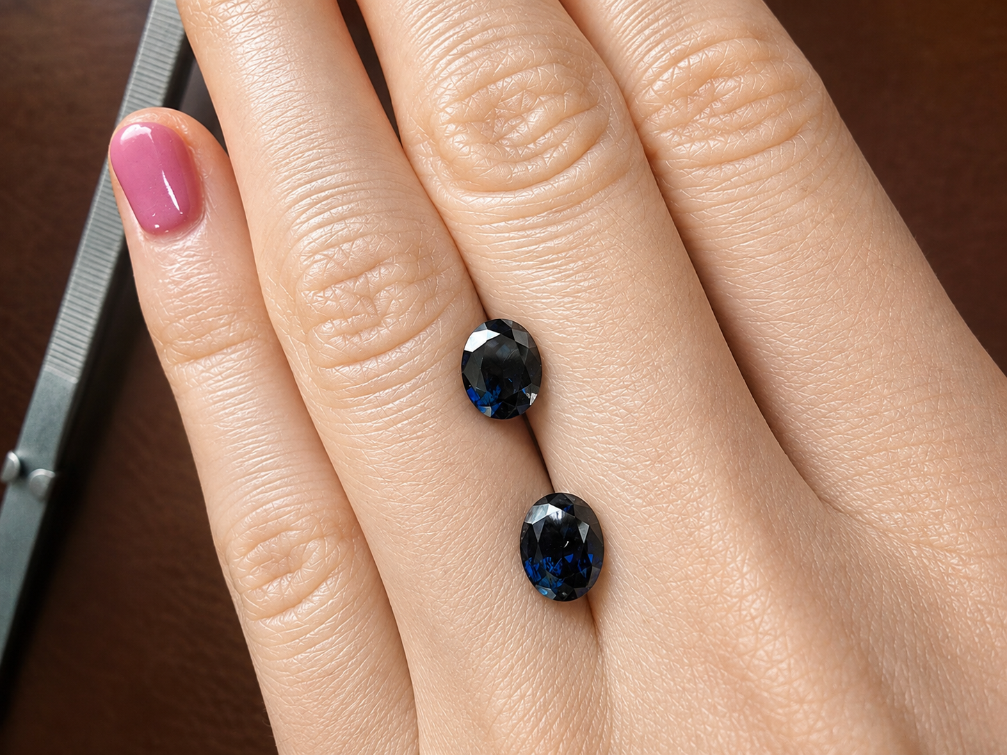 Matched Pair — Blue Australian Sapphires 2.17ct Total
