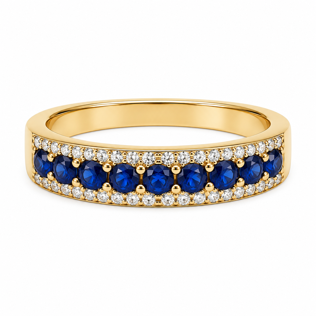 Capella Blue Sapphire Diamond Ring — Ministry of Gems