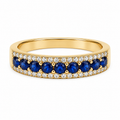 Capella Blue Sapphire Diamond Ring — Ministry of Gems