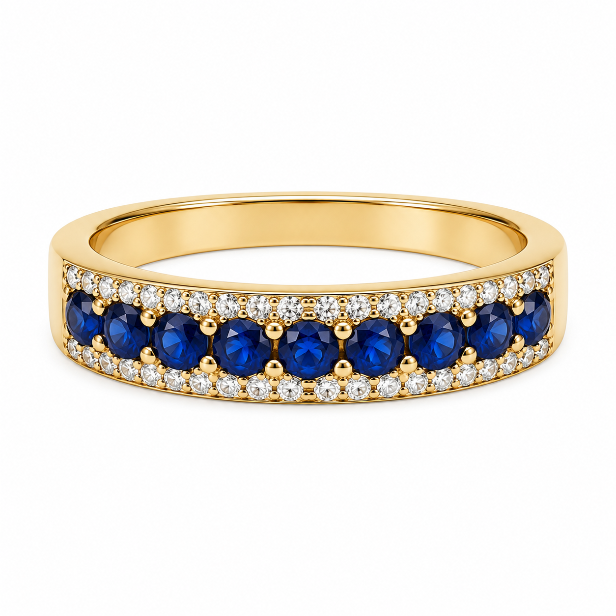 Capella Blue Sapphire Diamond Ring — Ministry of Gems