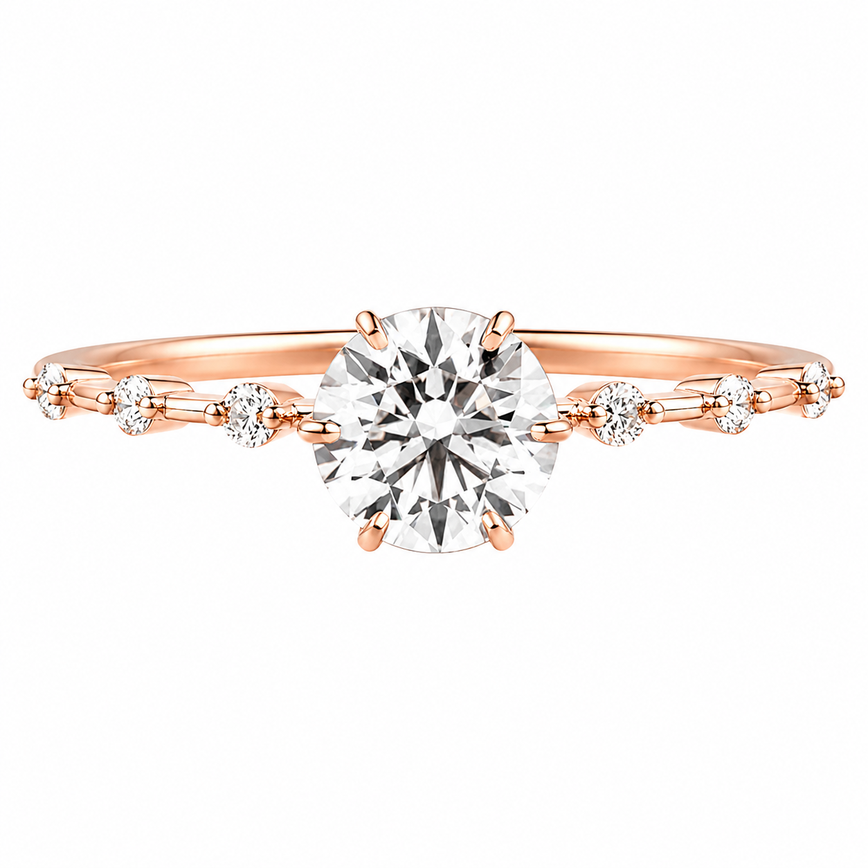 Autumn Drop Engagement Ring Rose Gold — Ministry of Gems exclusive design