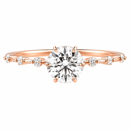 Autumn Drop Engagement Ring Rose Gold — Ministry of Gems exclusive design
