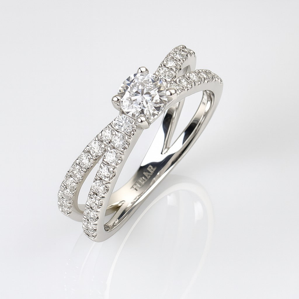 Sandro — Crossover Pavé Ring — Ministry of Gems