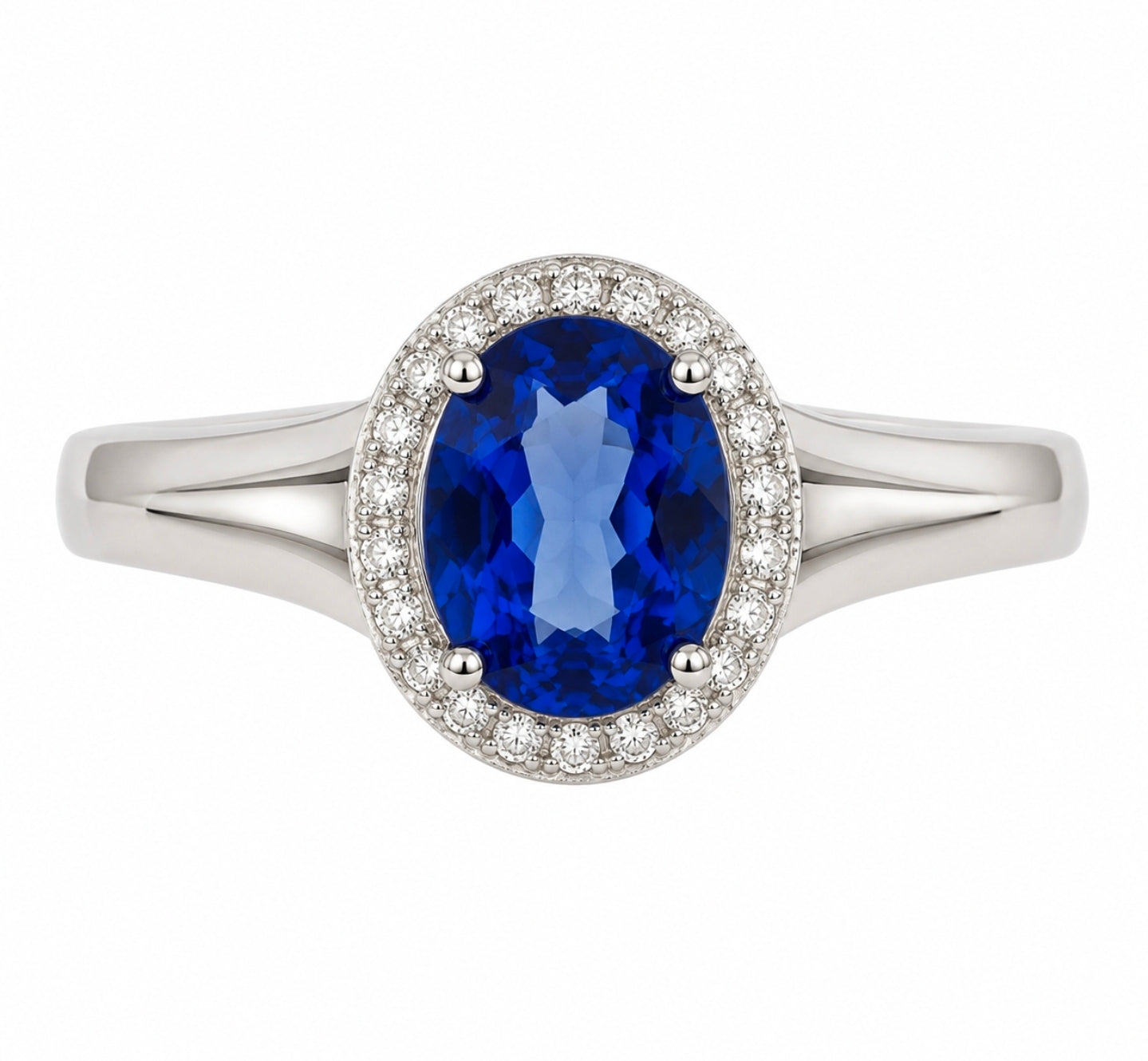 Oval Sapphire Classic Halo Ring — Ministry of Gems