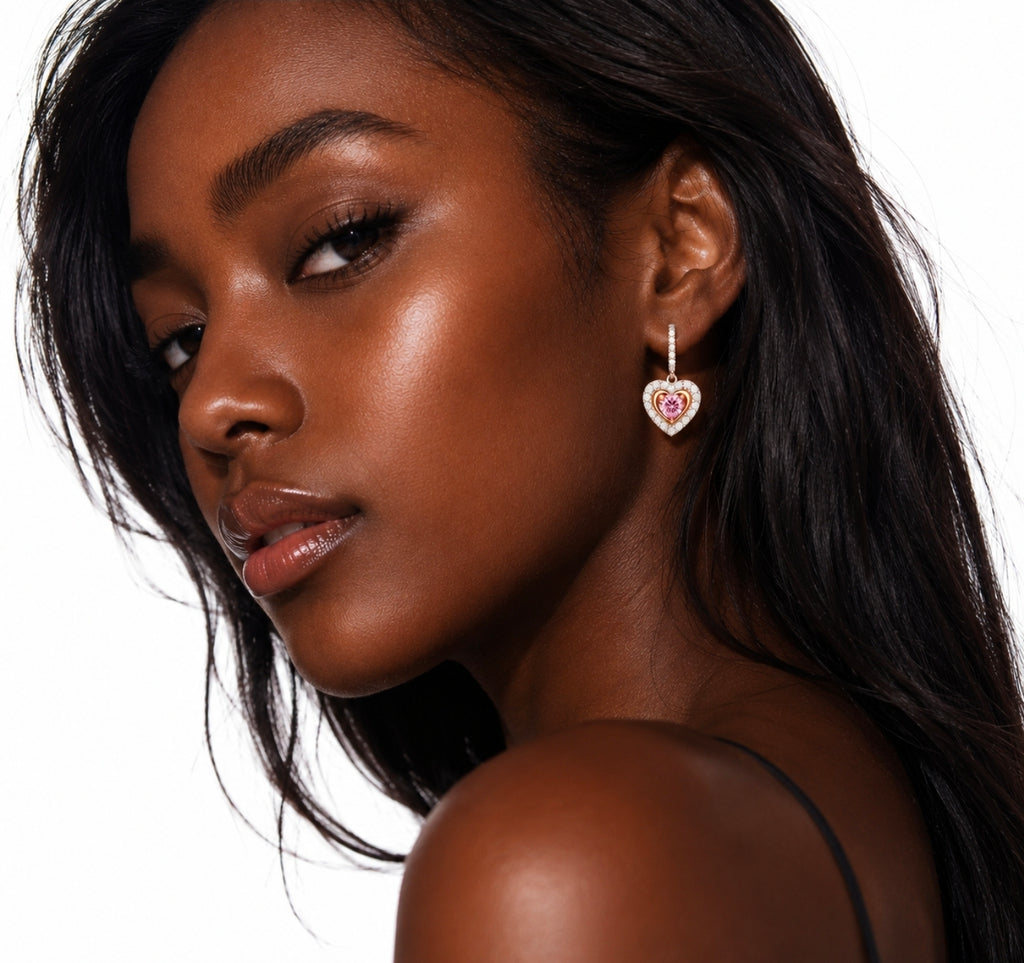 Pink Diamond Fantasy Earrings — Ministry of Gems exclusive design