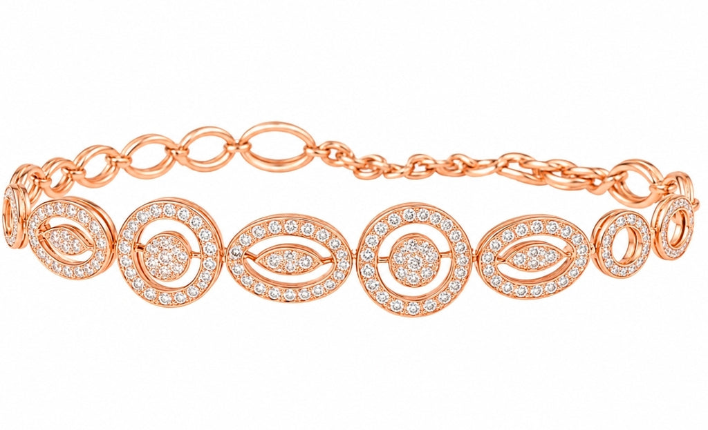 Serenity — Diamond Halo Circles Bracelet — Ministry of Gems