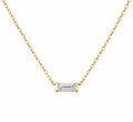 Diamond Baguette Solitaire Necklace — Ministry of Gems