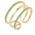 Emerald Triple-Wrap Ring