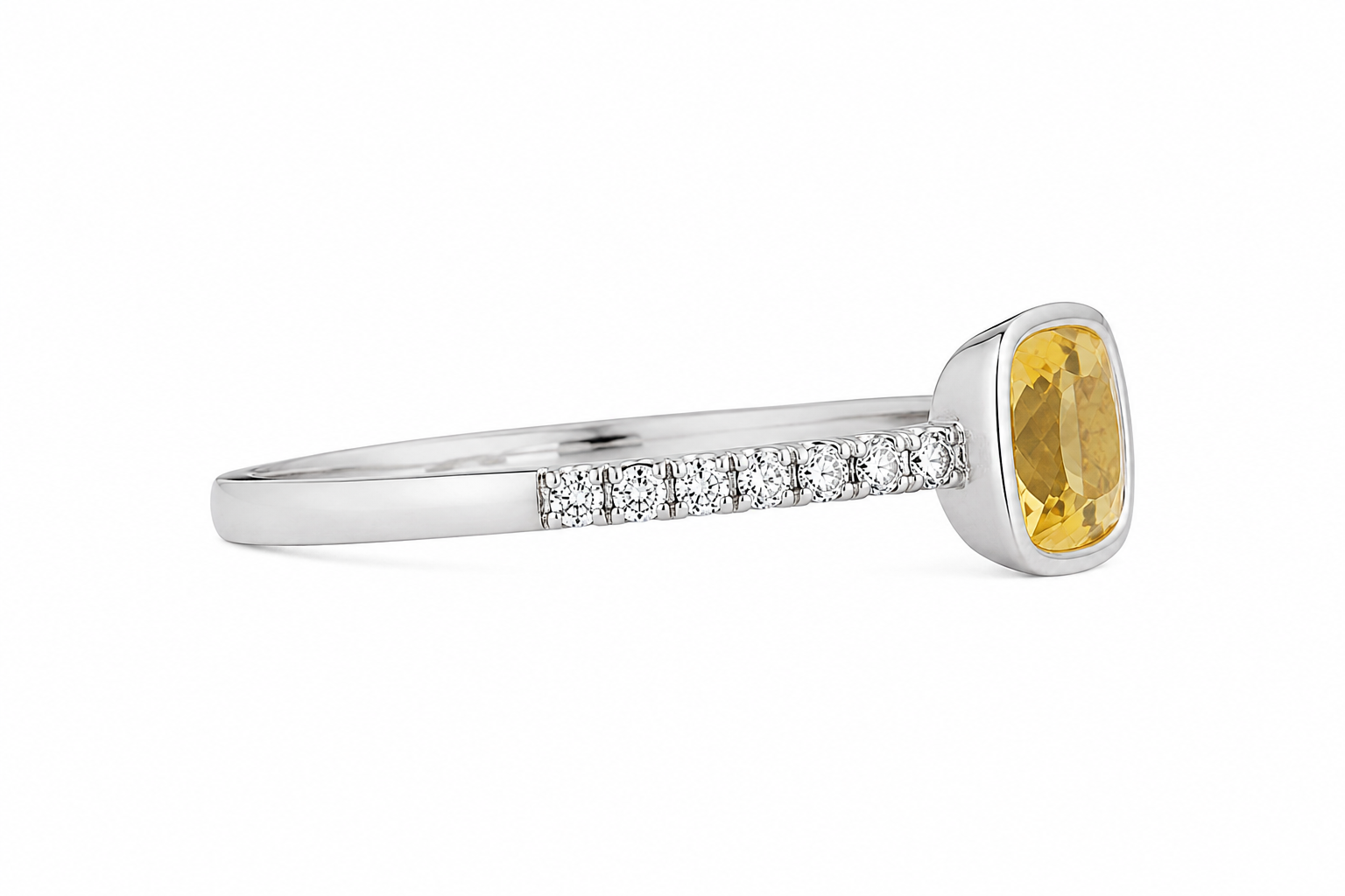 Lemon Quartz Bezel Ring — Ministry of Gems