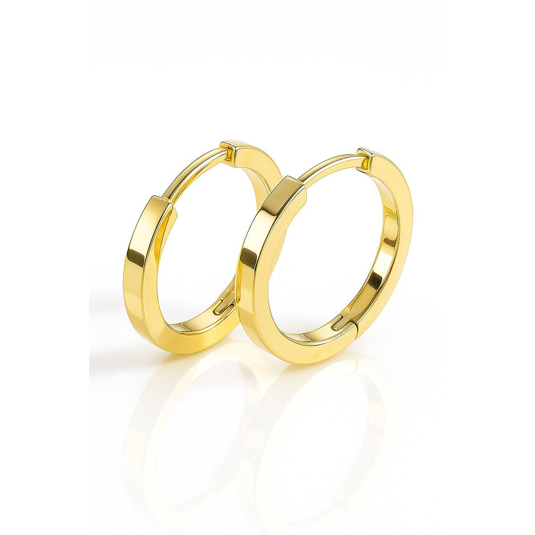Polished Gold Hoop Earrings
