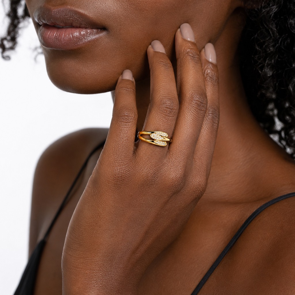 Fiona Diamond Yellow Gold Ring — Ministry of Gems