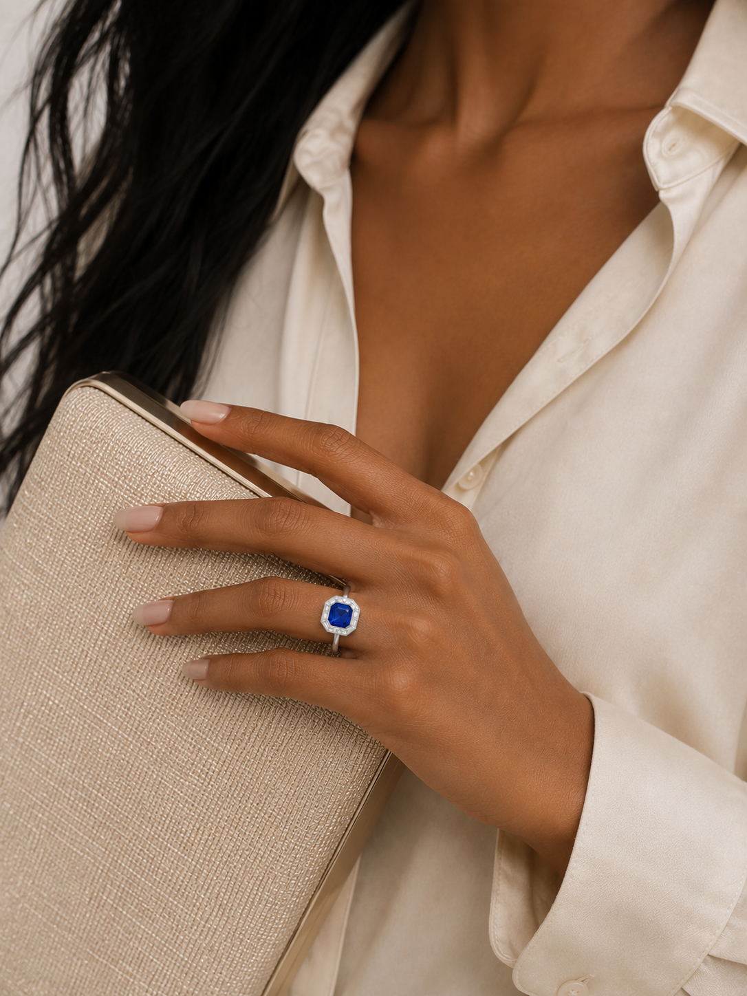 Royal Blue Sapphire Radiance Ring — Ministry of Gems exclusive design