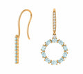 Jardin — Aquamarine Circle Drop Earrings — Ministry of Gems