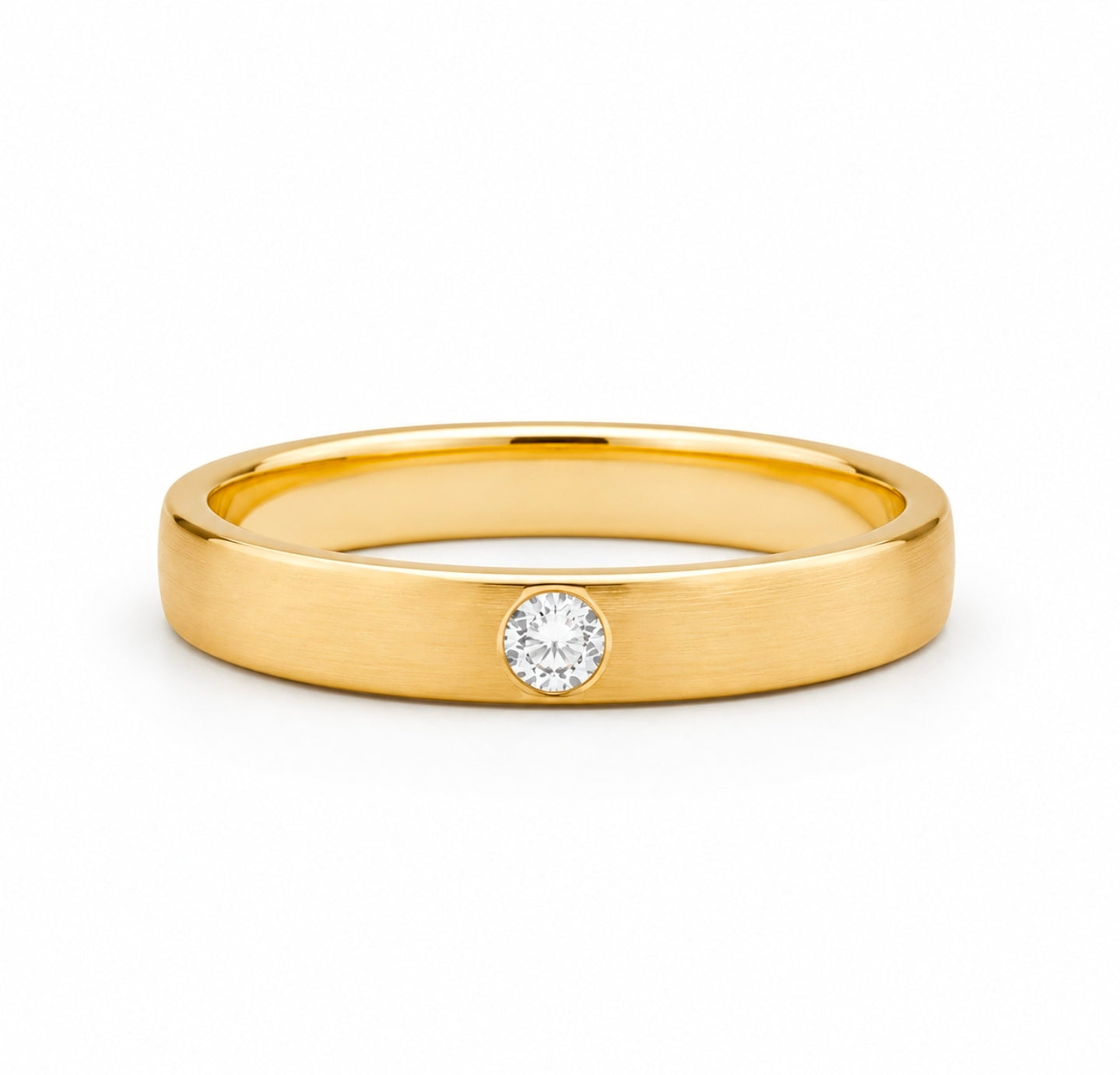 Solitaire Gold Comfort Band — Ministry of Gems