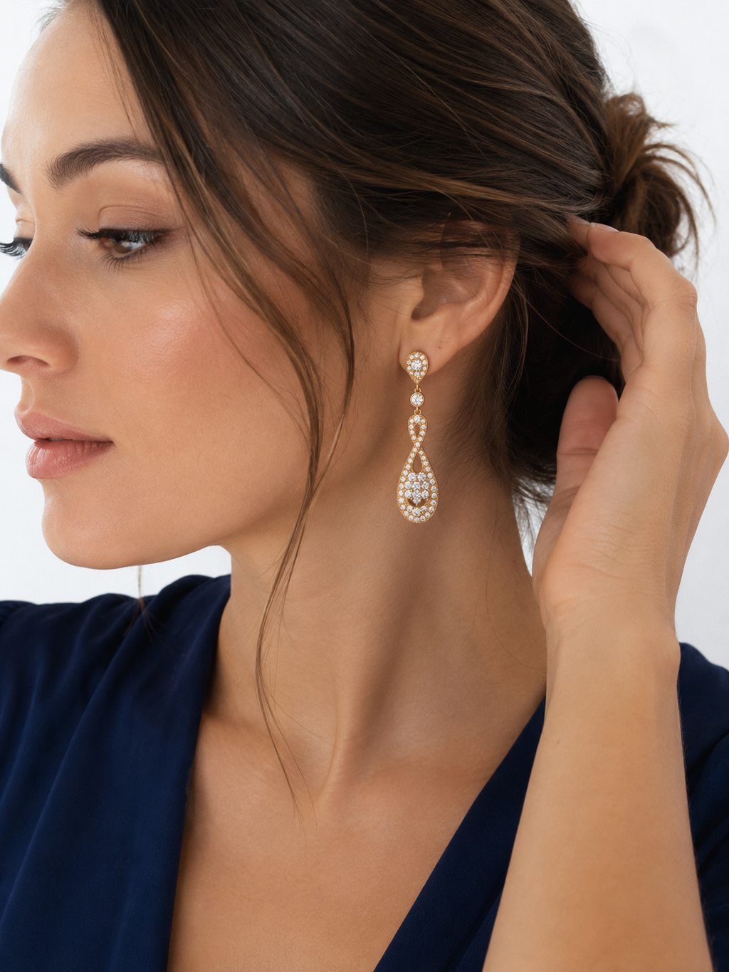 Arabesque II — Pavé Diamond Infinity Drops — Ministry of Gems