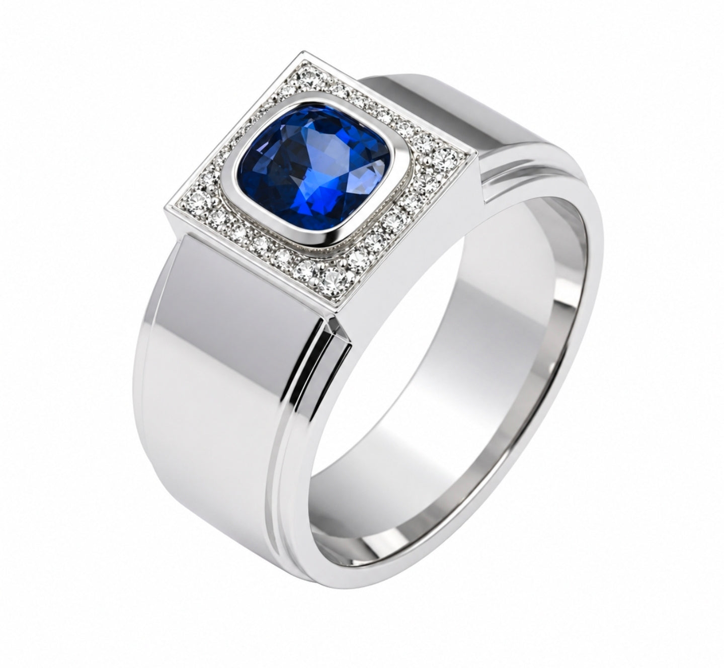 Gents' Sapphire Signet Ring — Ministry of Gems