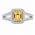 Yellow Sapphire Split-Shank Ring — Ministry of Gems