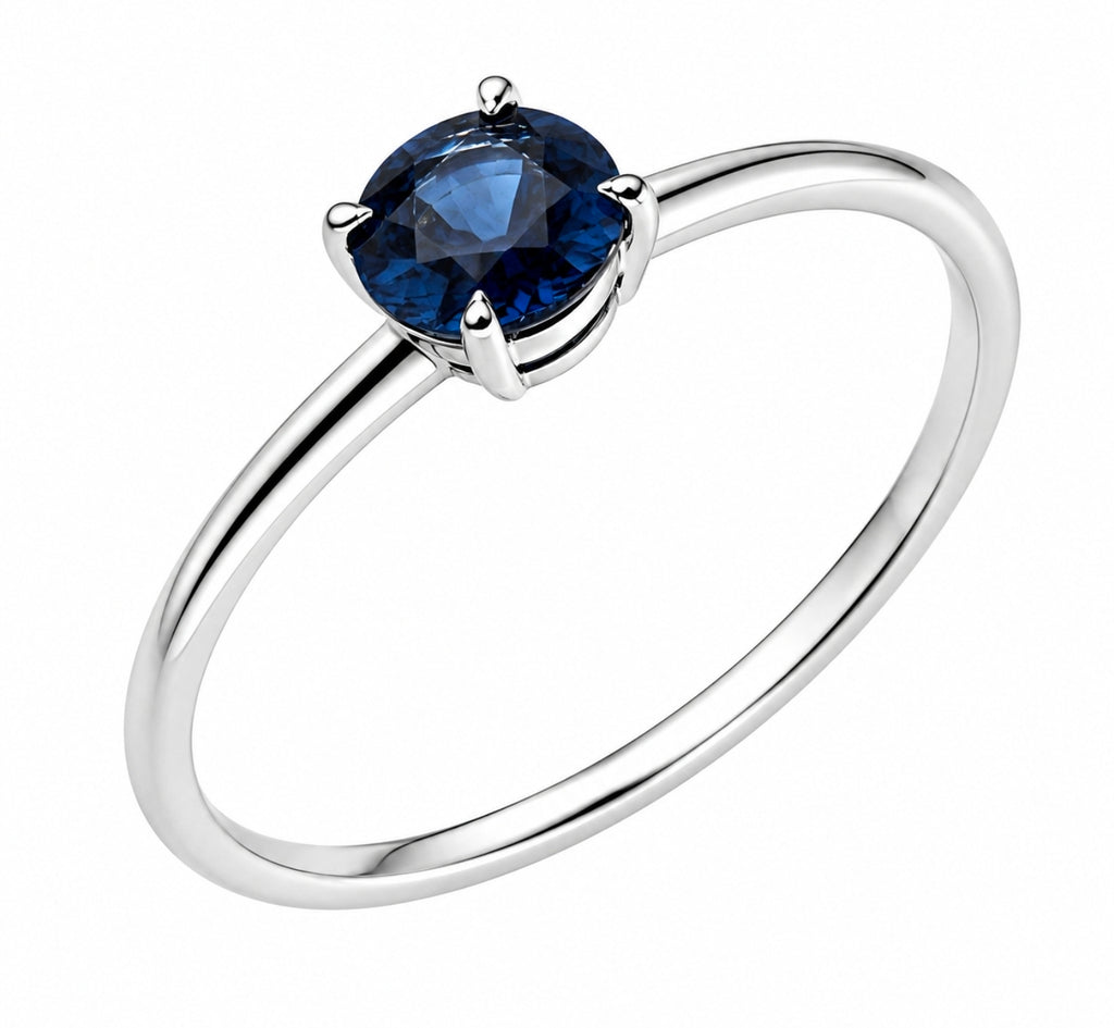 Teal Sapphire Minimal Ring — Ministry of Gems