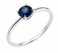 Teal Sapphire Minimal Ring — Ministry of Gems
