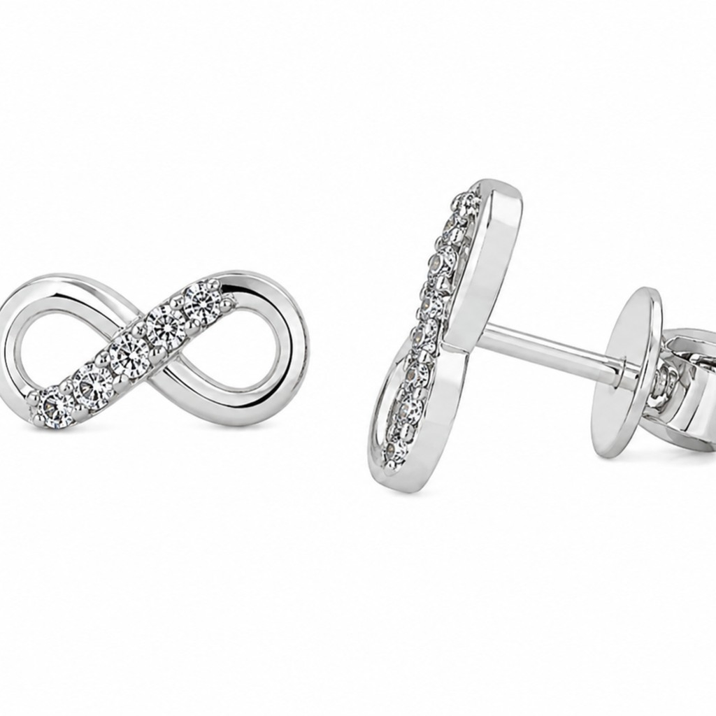 Diamond Ribbon Studs