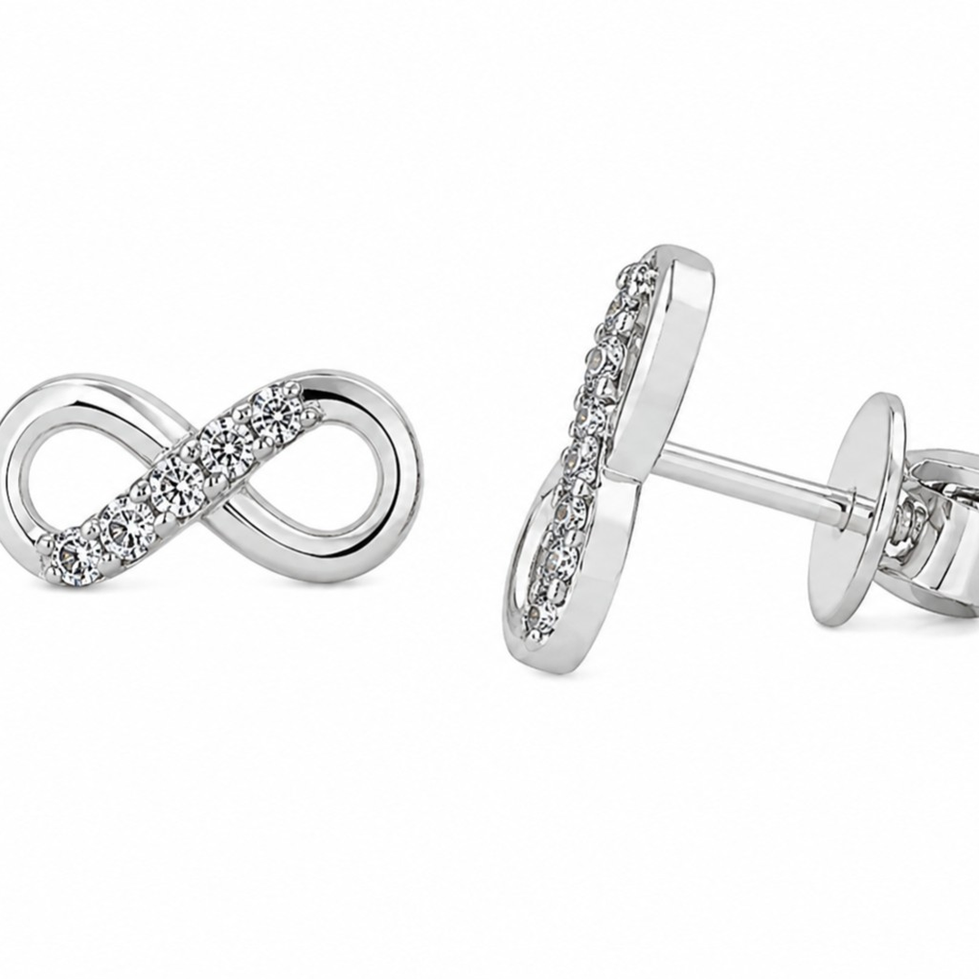 Diamond Ribbon Studs