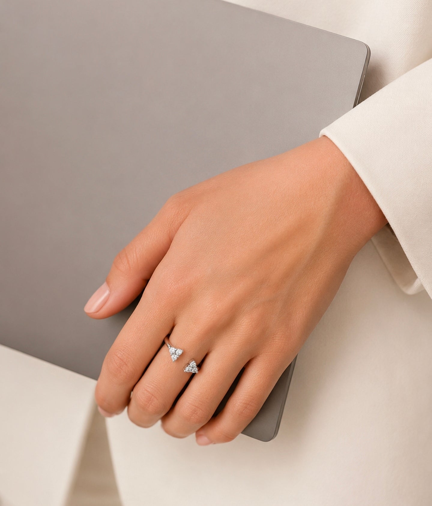 Trio Open Diamond Ring — Ministry of Gems