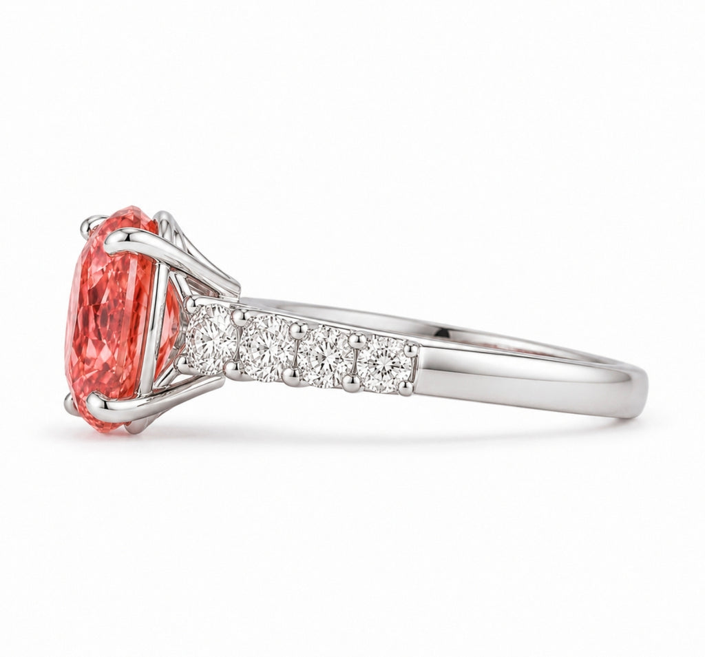 2.5ct Padparadscha Ring — Ministry of Gems exclusive design