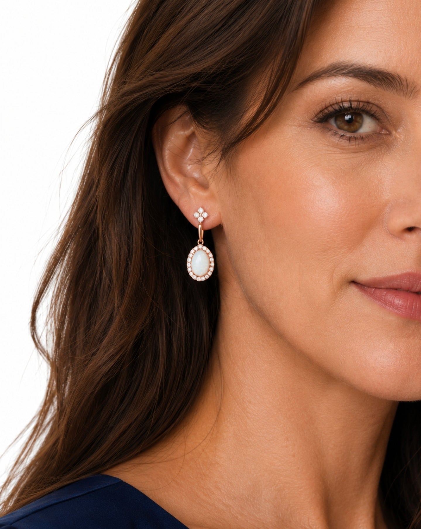 White Opal Earrings — Ministry of Gems exclusive design