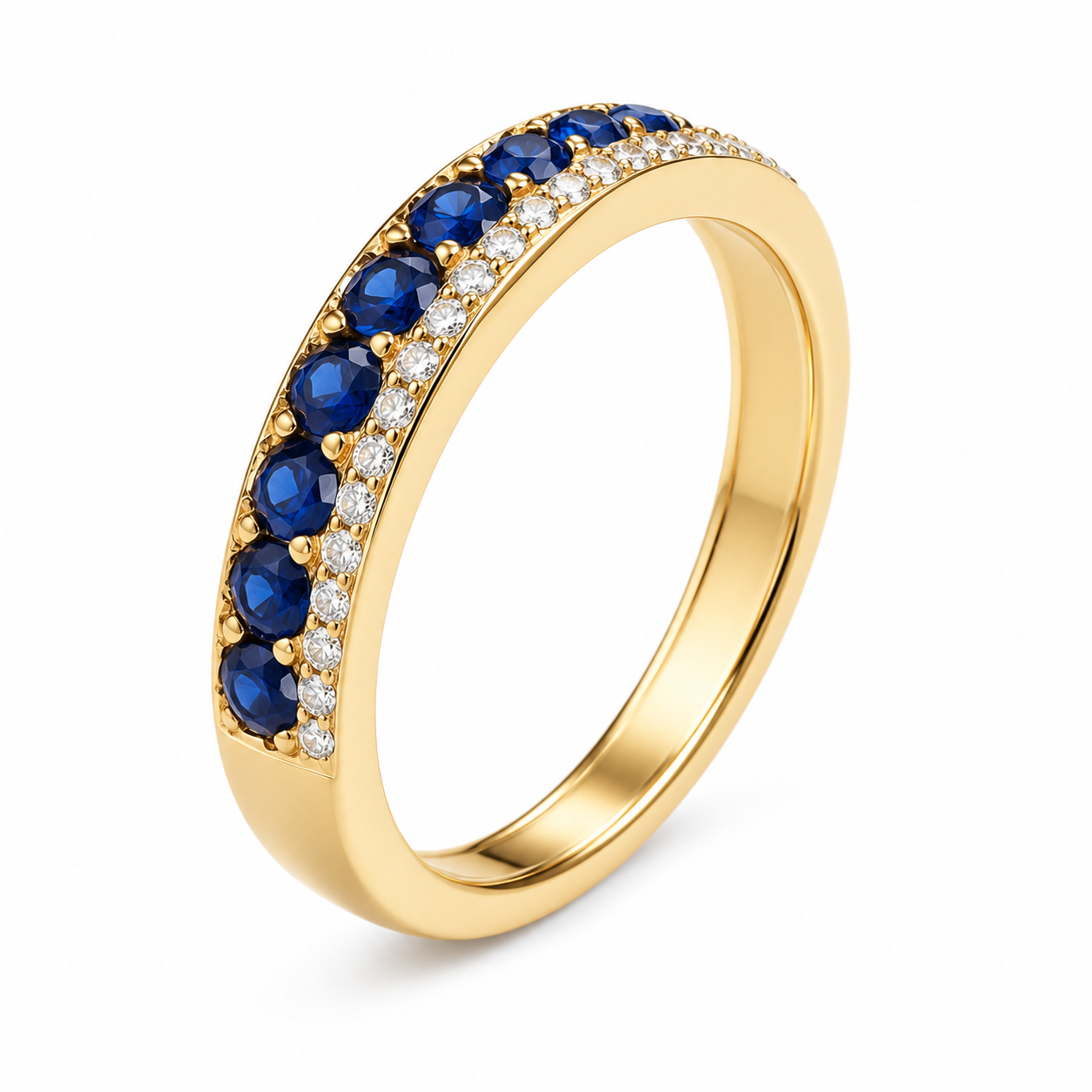 Capella Blue Sapphire Diamond Ring — Ministry of Gems