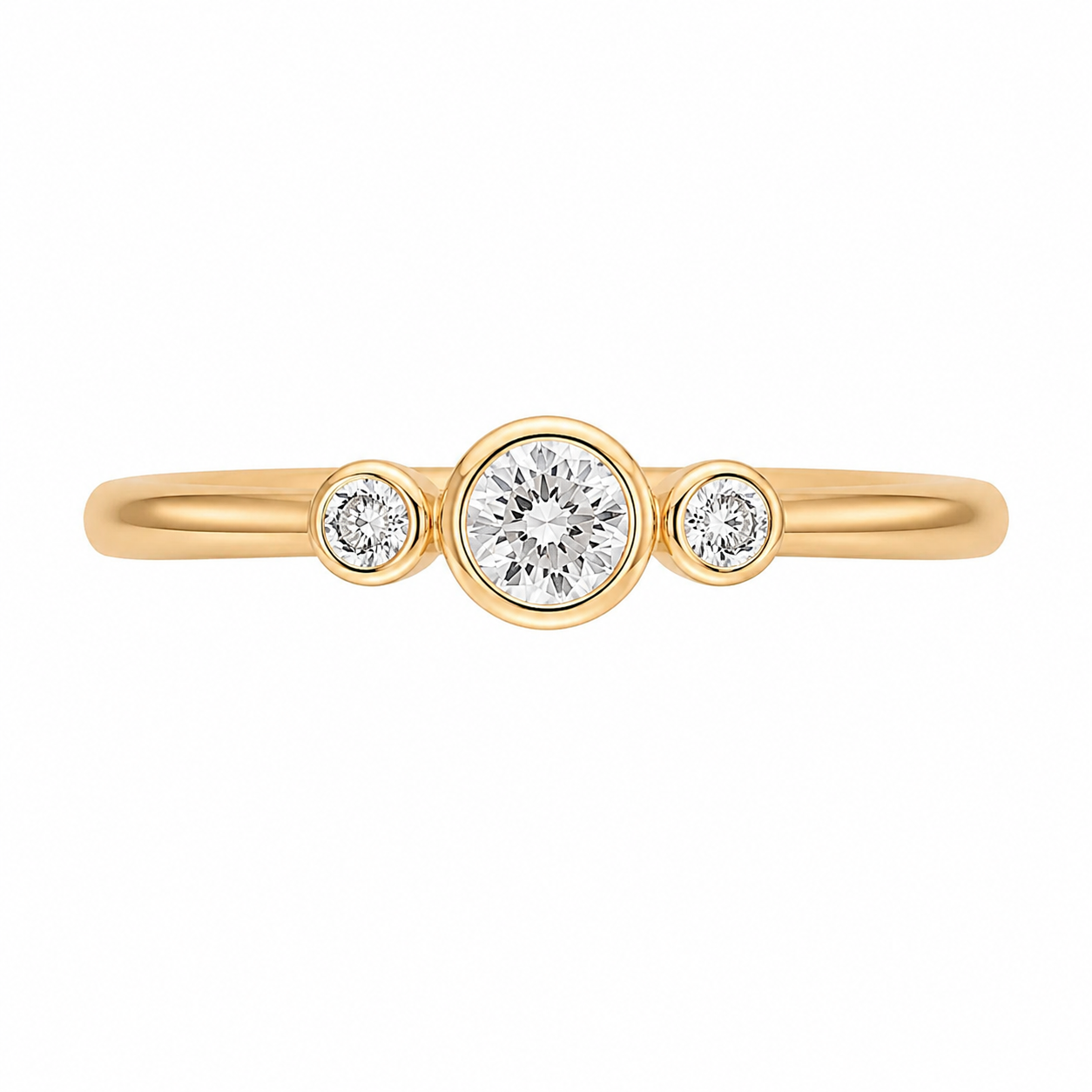 Bezel Trio Rose Ring — Ministry of Gems
