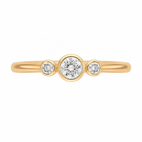 Bezel Trio Rose Ring — Ministry of Gems
