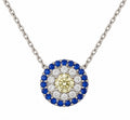 Sapphire & Diamond Target Pendant — Ministry of Gems