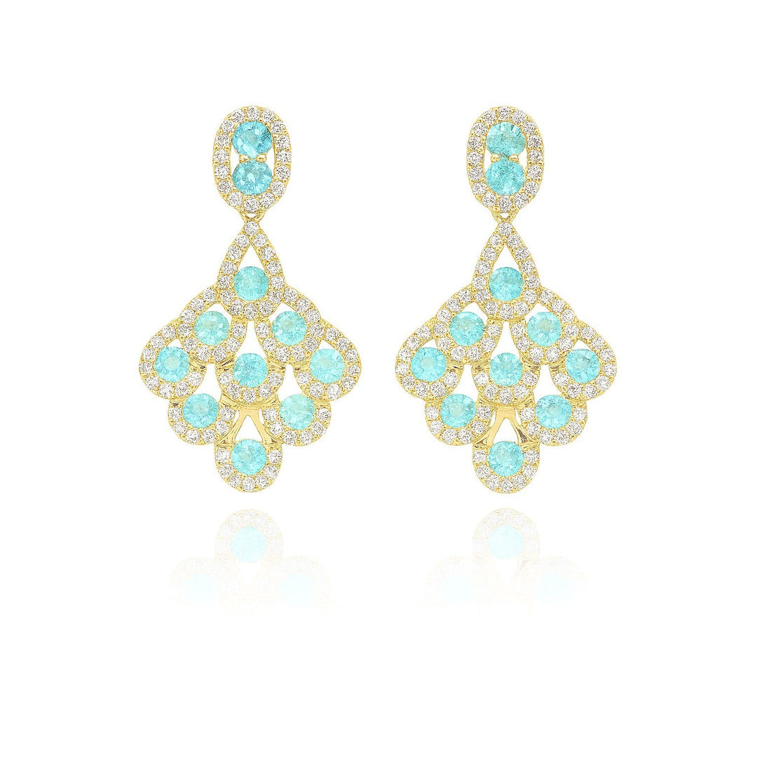 Turquoise Chandelier Lattice Drops