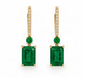 Emerald-Cut Emerald & Diamond Drops — Ministry of Gems