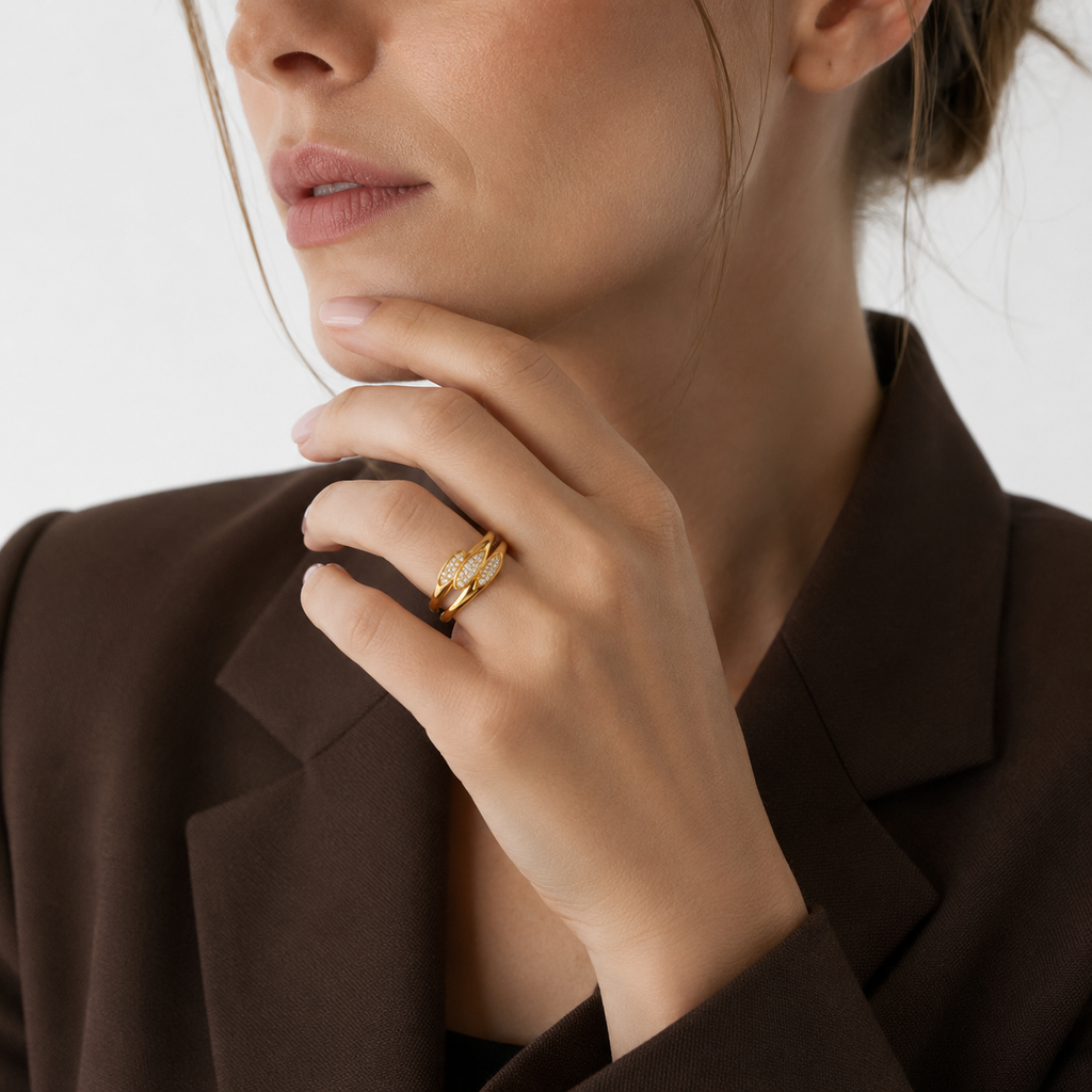 Fiona Diamond Yellow Gold Ring — Ministry of Gems