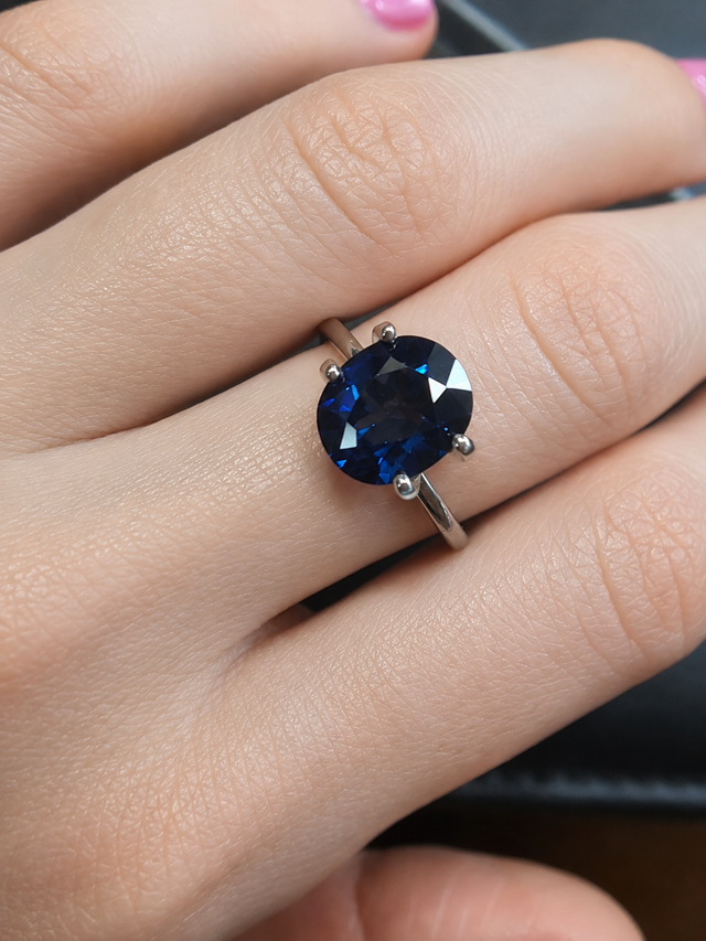 Identification photograph — Australian Sapphire 2.02 cts, Stone ID 11085