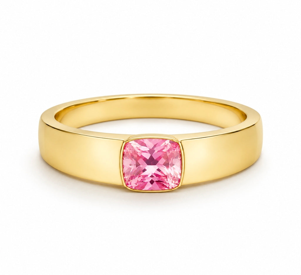 Pink Spinel Golden Band — Ministry of Gems