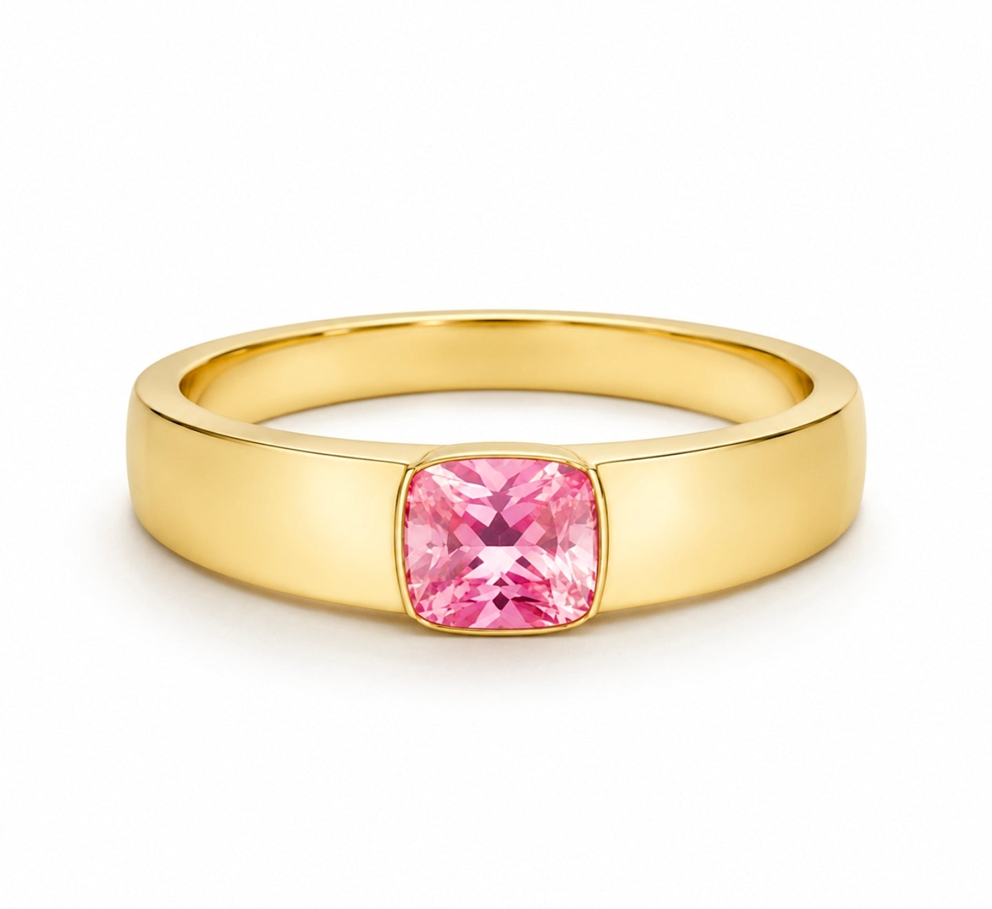 Pink Spinel Golden Band — Ministry of Gems