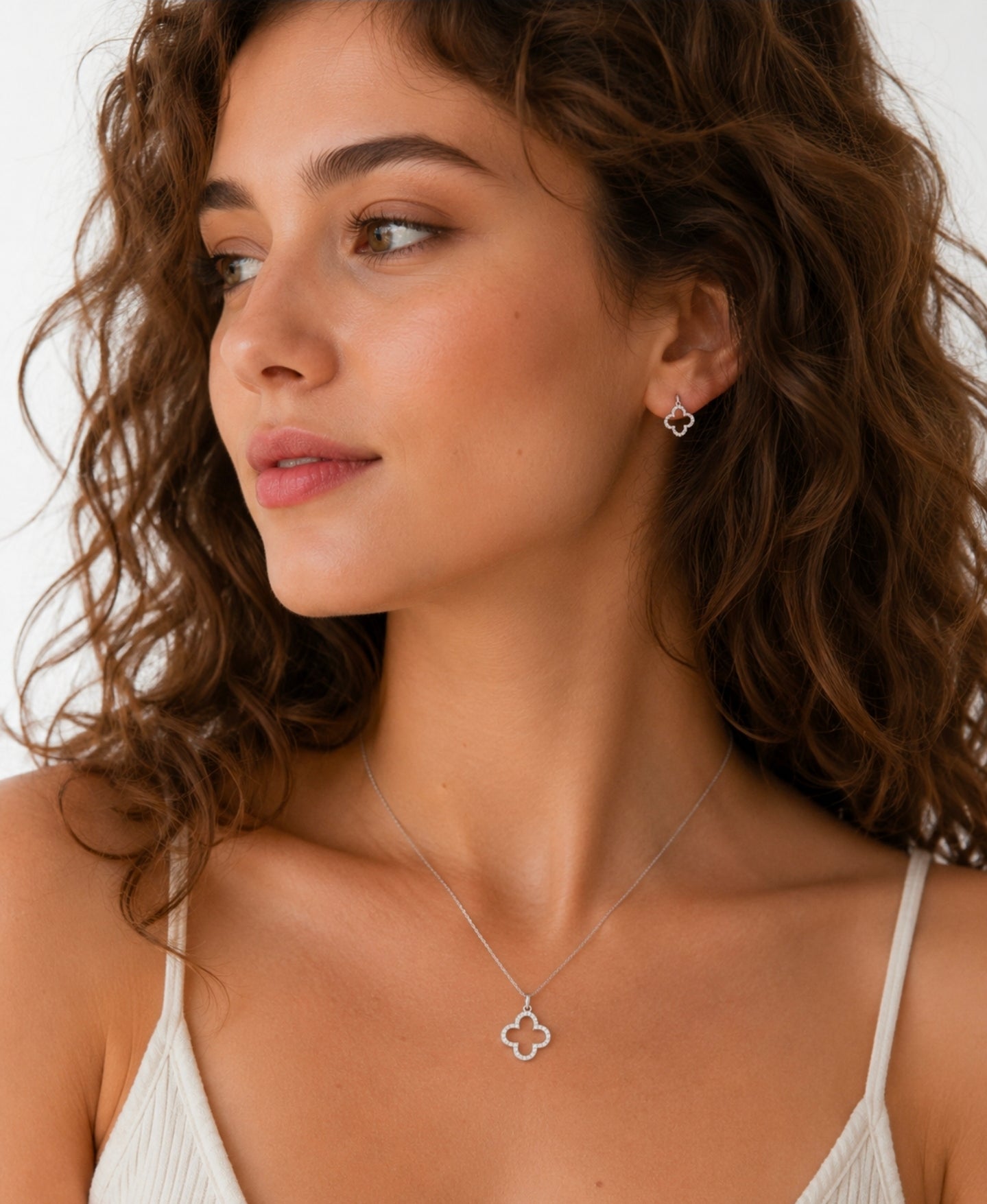 Clover — Diamond Quatrefoil Pendant — Ministry of Gems