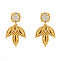 Verdiva — Gold Leaf Drop Earrings — Ministry of Gems