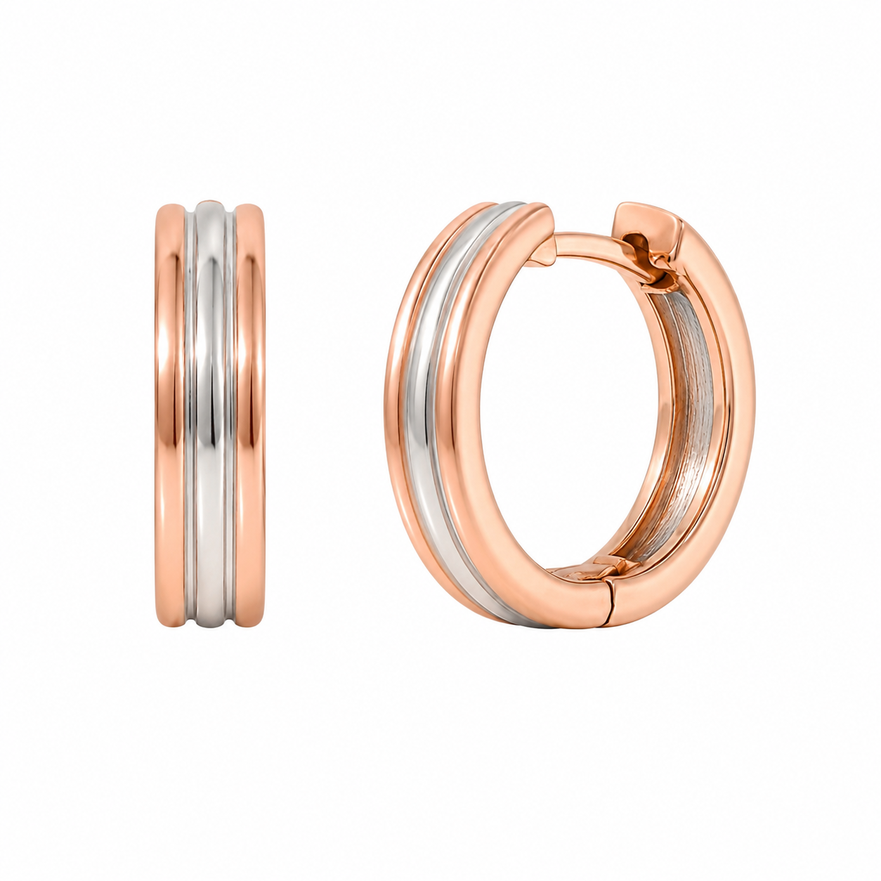 Eterna — Tri-Tone Triple Hoop Earrings — Ministry of Gems