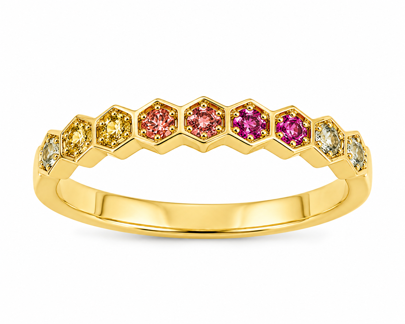 Colourful Sapphire Yellow Gold Ring — Ministry of Gems