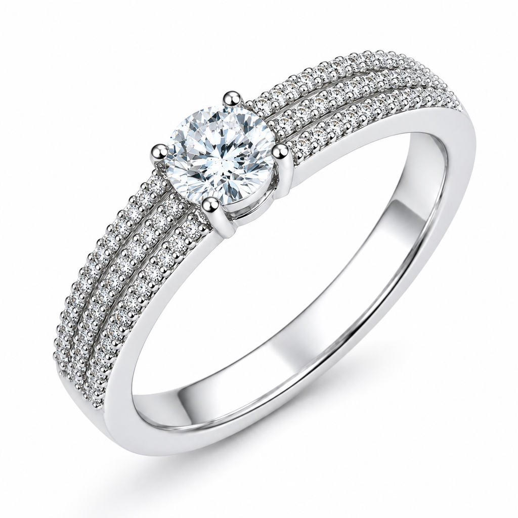 Essence Diamond Gold Ring — Ministry of Gems