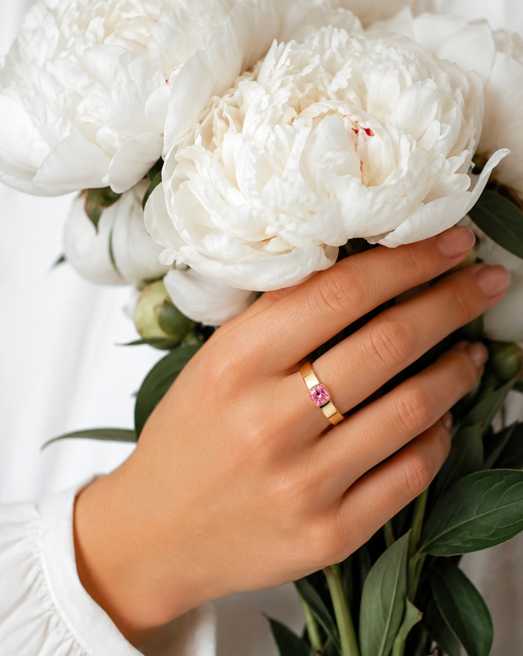 Pink Spinel Golden Band — Ministry of Gems