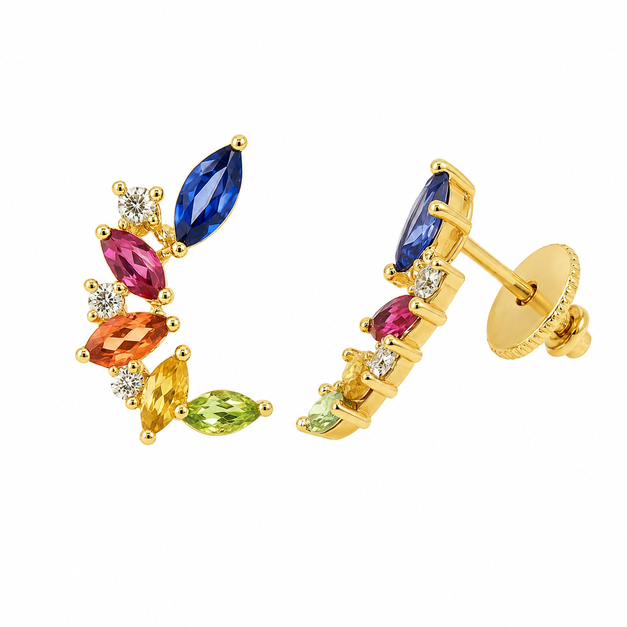 Colour — Multicolour Sapphire Cluster Climbers — Ministry of Gems