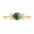 Bianca Teal Sapphire Diamond Ring — Ministry of Gems exclusive design